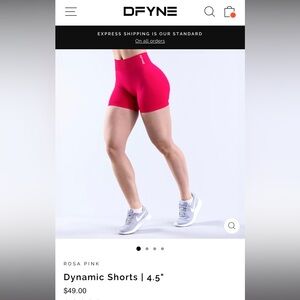 Dfyne dynamic Rosa Pink 4.5” shorts
